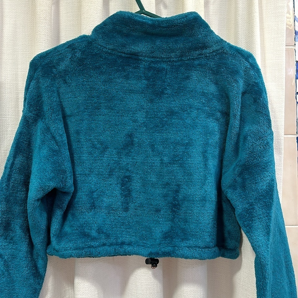 Women’s Urban Outfitters Quarter-Zip Fleece Cropped Pullover Sweater Size XS - Picture 6 of 7